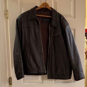 Men's Dark Brown Leather Jacket by Belchers